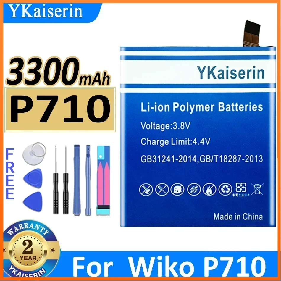 

YKaiserin 1650 мАч ~ 3300 мАч для Wiko P710 C330, новый аккумулятор для мобильного телефона большой емкости + номер трека