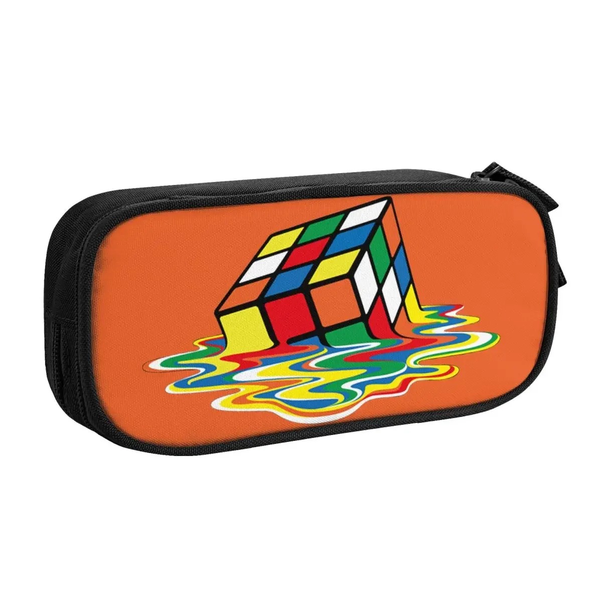 Customized Melted Rubix  Rubiks Kawaii Pencil Cases Boys Gilrs Large Capacity Geometric Math Magic Pencil Box Student School