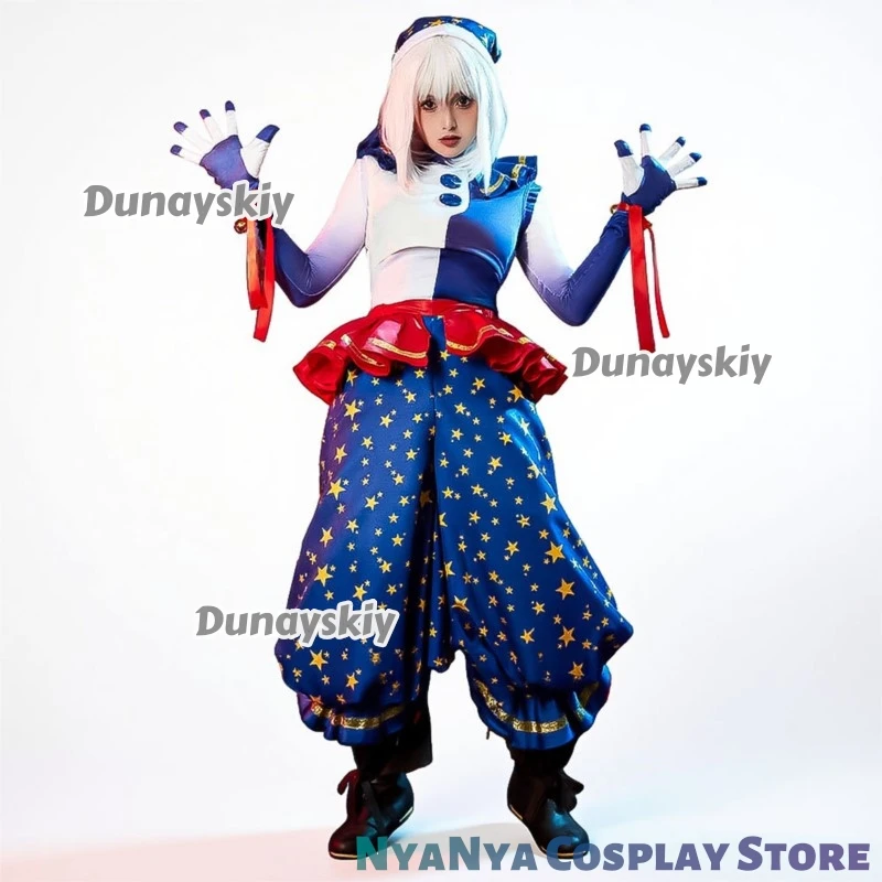 

MoonDro Joker Хэллоуин 코스프레 Костюм Полный комплект с аксессуарами для парика для макияжа для мужчин и женщин - Официальный наряд от Arkham Asylum