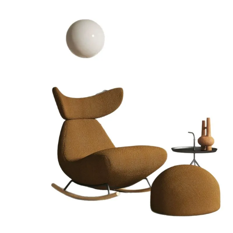 Nordic rocking chair light luxury sofa rocking chair balcony living room home leisure single sofa
