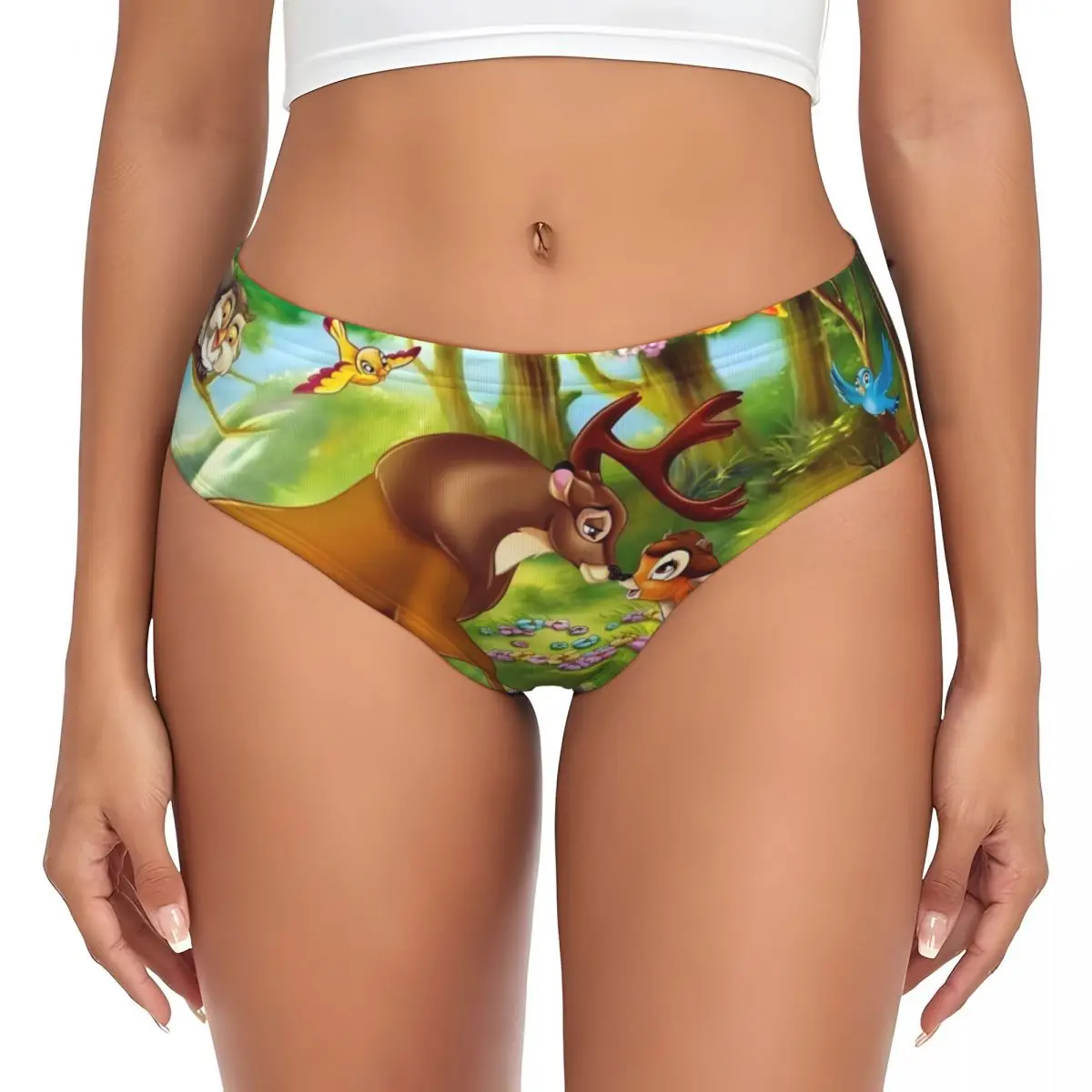 Benutzerdefinierte Damen Bambi Fawn Cartoon kurze Höschen weibliche atmungsaktive klassische Unterwäsche Unterhose