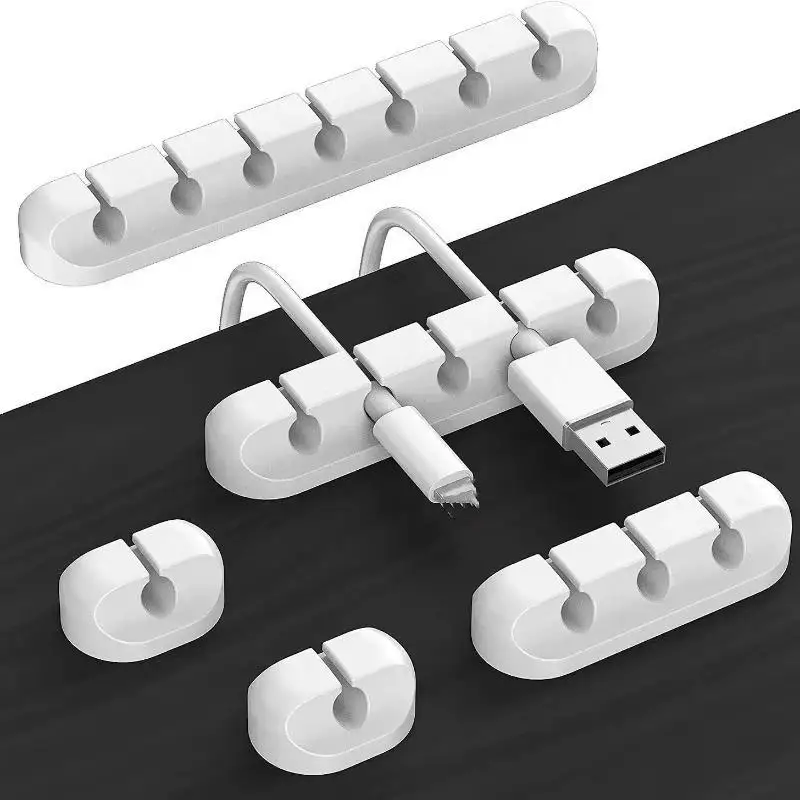 1/5Pcs Mobile Phone Charging Cable Data Cable Wire Routing Storage Cable Organizer Snap Clip Wire Organizer