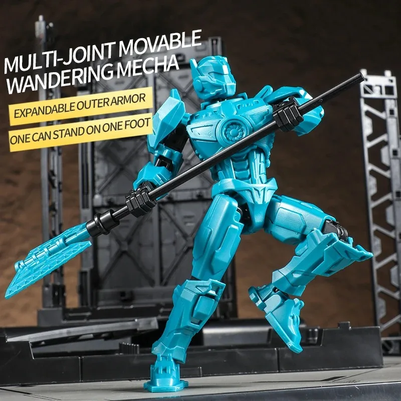 New model mecha 360 mobile joint robot DIY installation robot model long-life ABS material,independent skeleton children's toys.