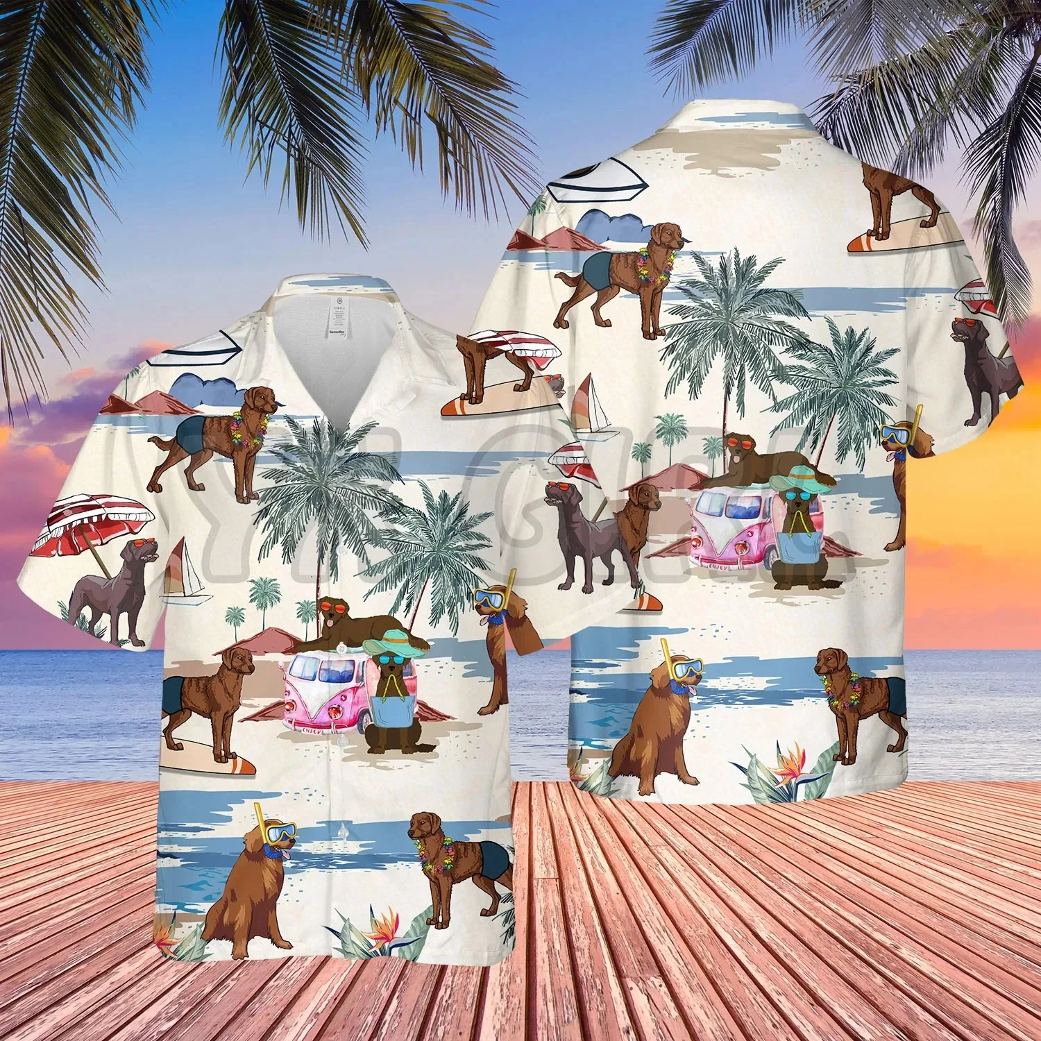 

CHESAPEAKE BAY RETRIEVER SUMMER BEACH HAWAIIAN 3D All Over Printed Hawaiian Shirt Men's For Women's Harajuku Casual Shirt Unisex