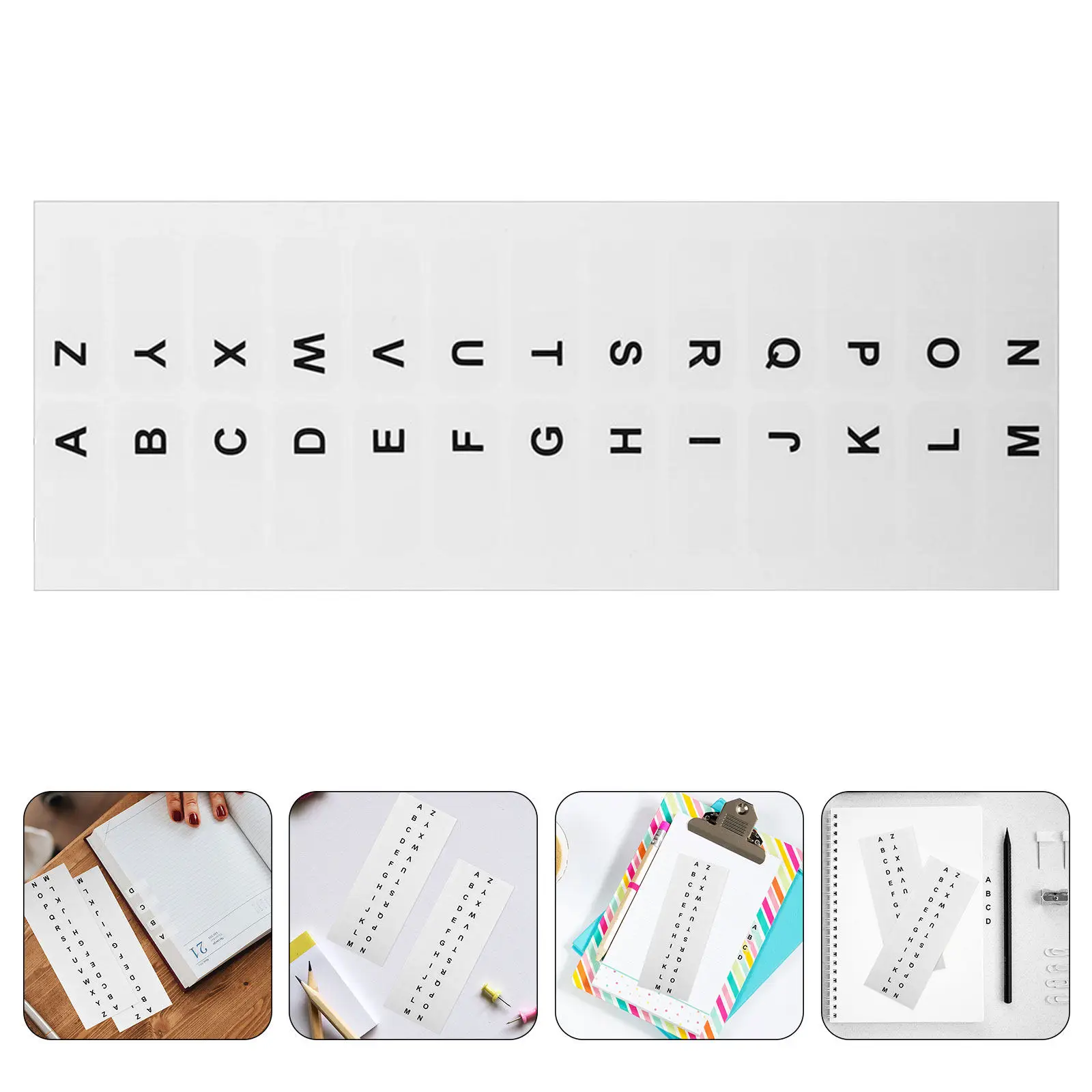

30Sheets Alphabet Sorting Stickers Self Adhesive Index Tabs White Labels for Document Management Textbook Dictionary Notebook