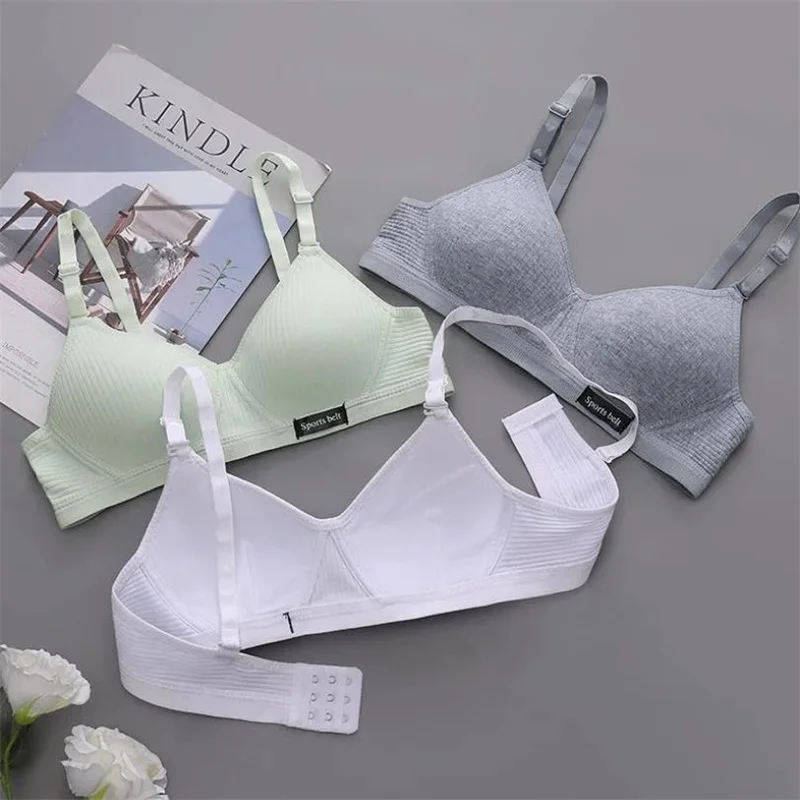 Women Seamless Wireless Comfortable Bras Female Lady Push Up Underwear Lingerie Sexy Detachable Shoulder Belt V Thin Nylon Bra