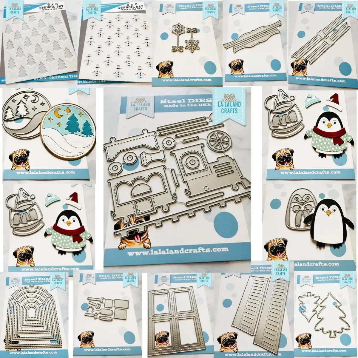 

New Christmas Tree Penguin Train Metal Cutting Dies Stencil Scrapbook Embossed Make Card Album Diy Craft Template Decoration