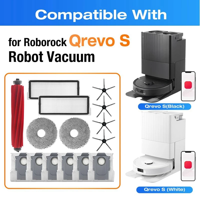 Для Roborock Qrevo S робот-пылесос основная боковая щетка швабра тканевый фильтр запасные части аксессуары