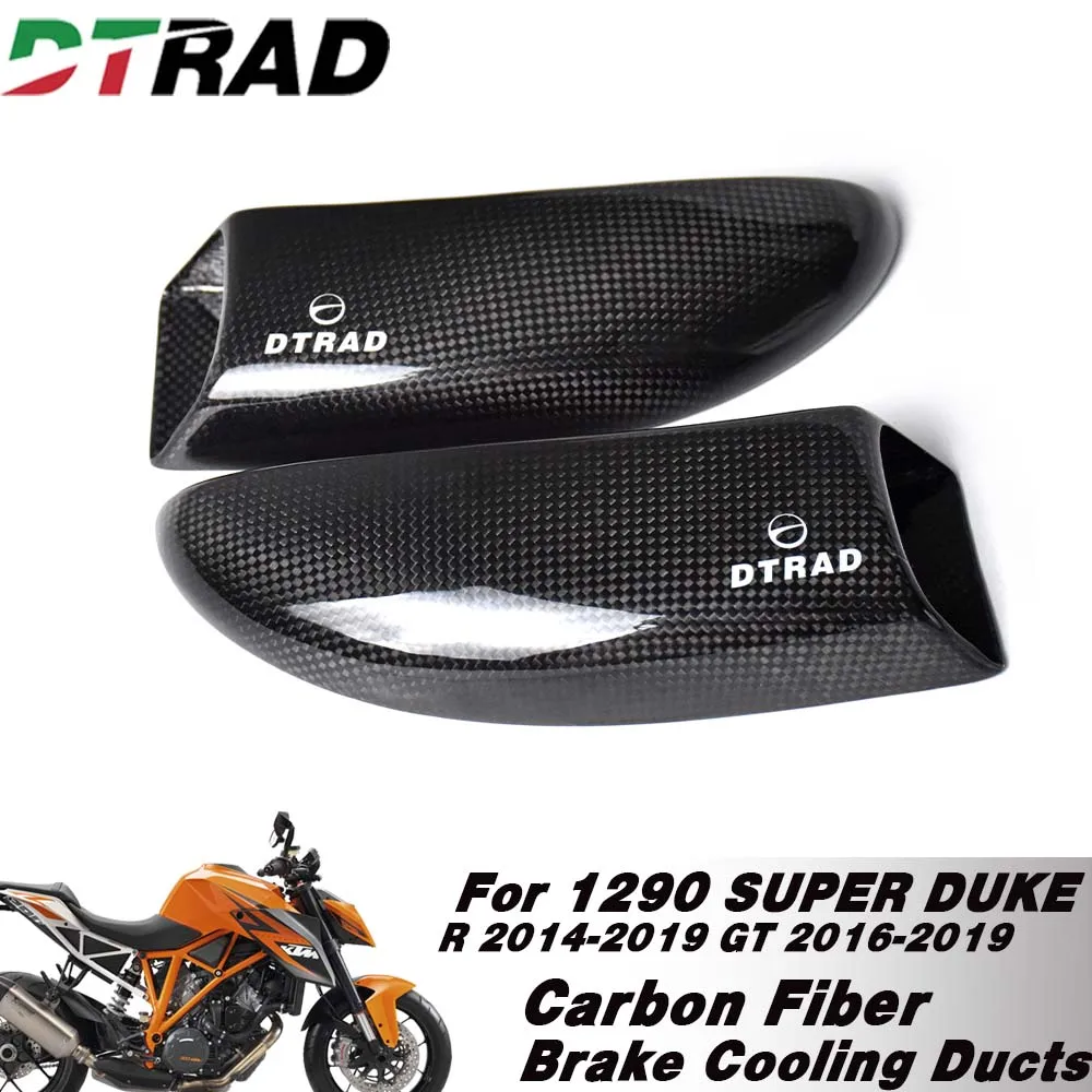 

For 1290 Super Duke R/GT Carbon Fiber Front Brake System Air Cooling Ducts Caliper Channel Cooler Motorcycle Radiator Guard