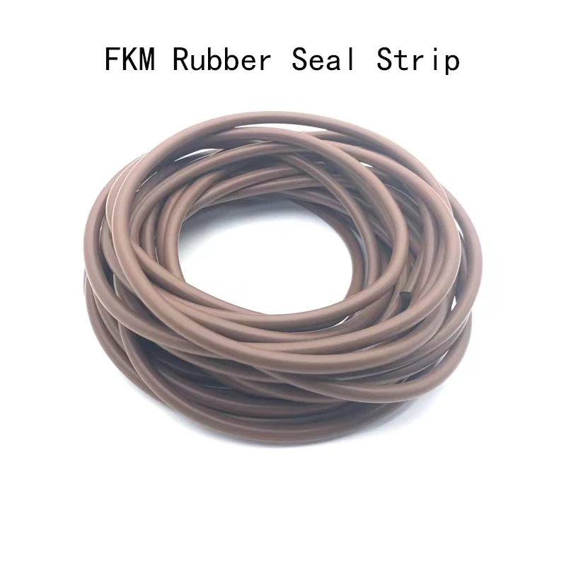 4Meter Solid Black Fluorine Rubber Strip O Ring Cord FKM Rubber Seal Gasket Diameter 2/2.5/3/3.5/4/4.5/5/5.3/5.5/5.7/6/6.5/7/7.5