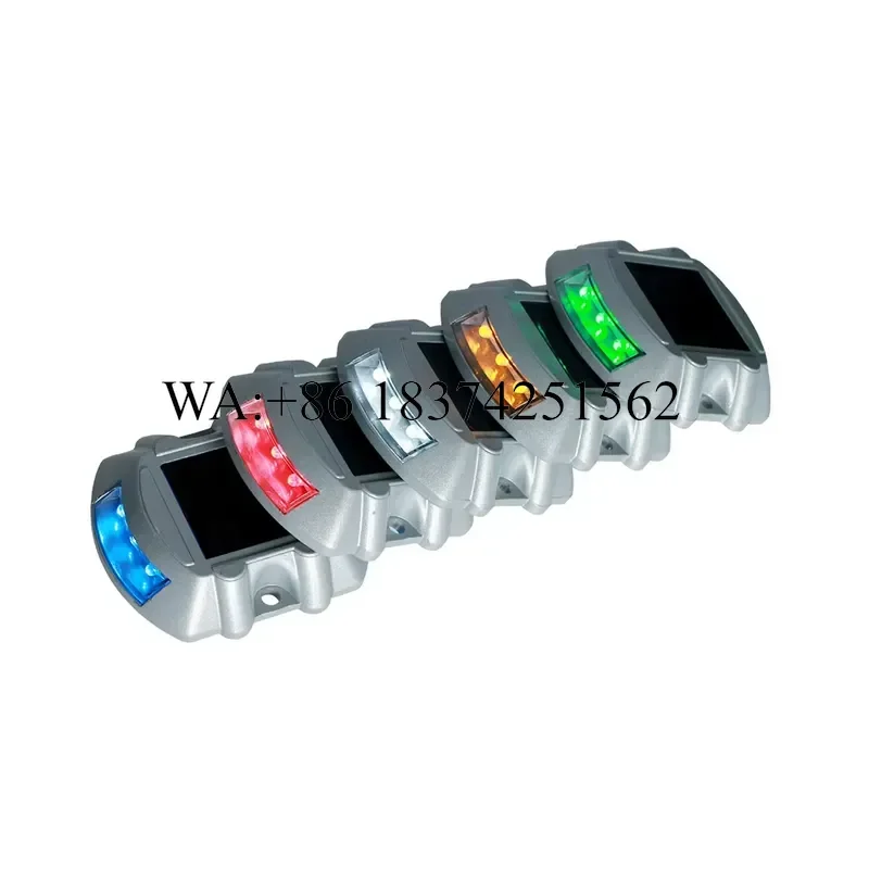 Wmwmnu for IP68 Waterproof LED Solar Powered Road Stud Light Reflective Ground Constant On Flash Warning Night Safety