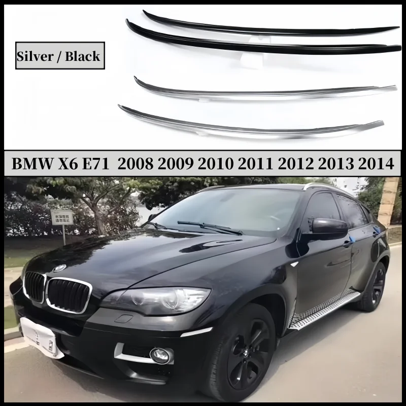 

Roof Rack For BMW X6 E71 2008 2009 2010 2011 2012 2013 2014 Luggage Raill Bar Carrier Bars Top Racks Rail High Quality Aluminium