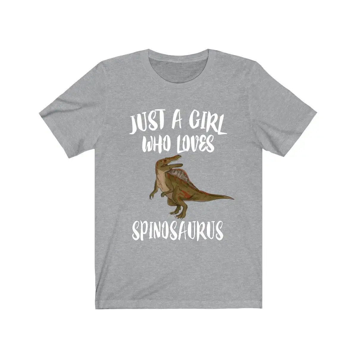 Just A Girl Who Loves Spinosaurus Dinosaur T Shirt Animal Lover Adult Toddler Infant Kids