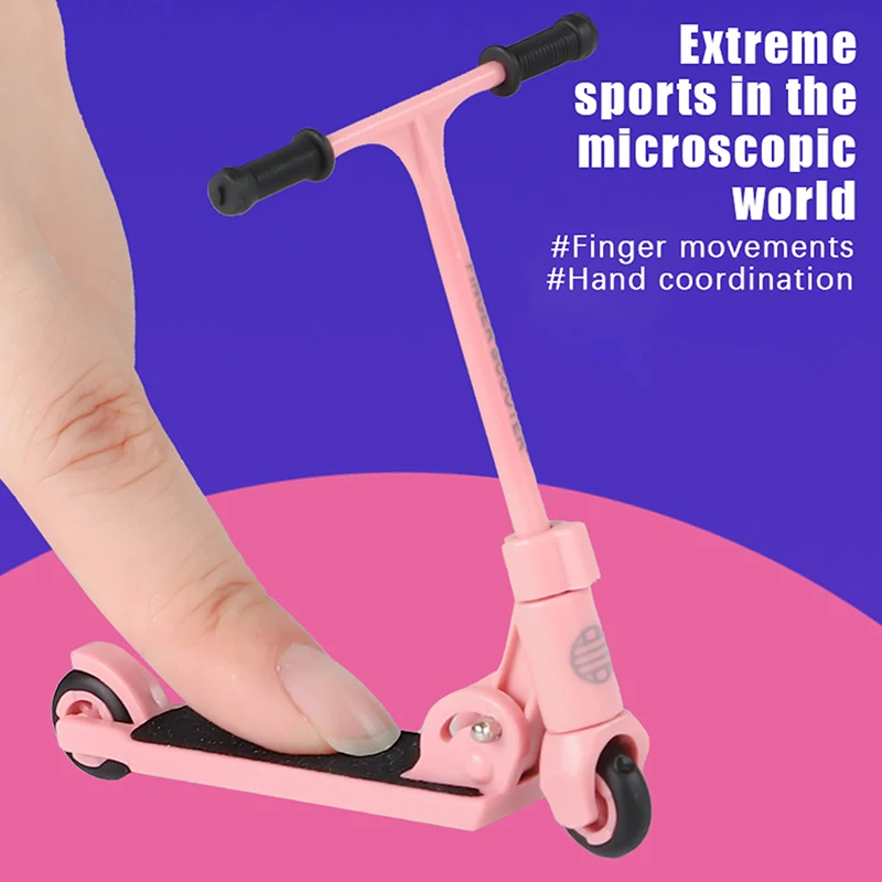 1pc Foldable Finger Scooter T-shape Fingertip Scooter Creative Mini Finger Scooter Desktop Fingertip Toy For Kids