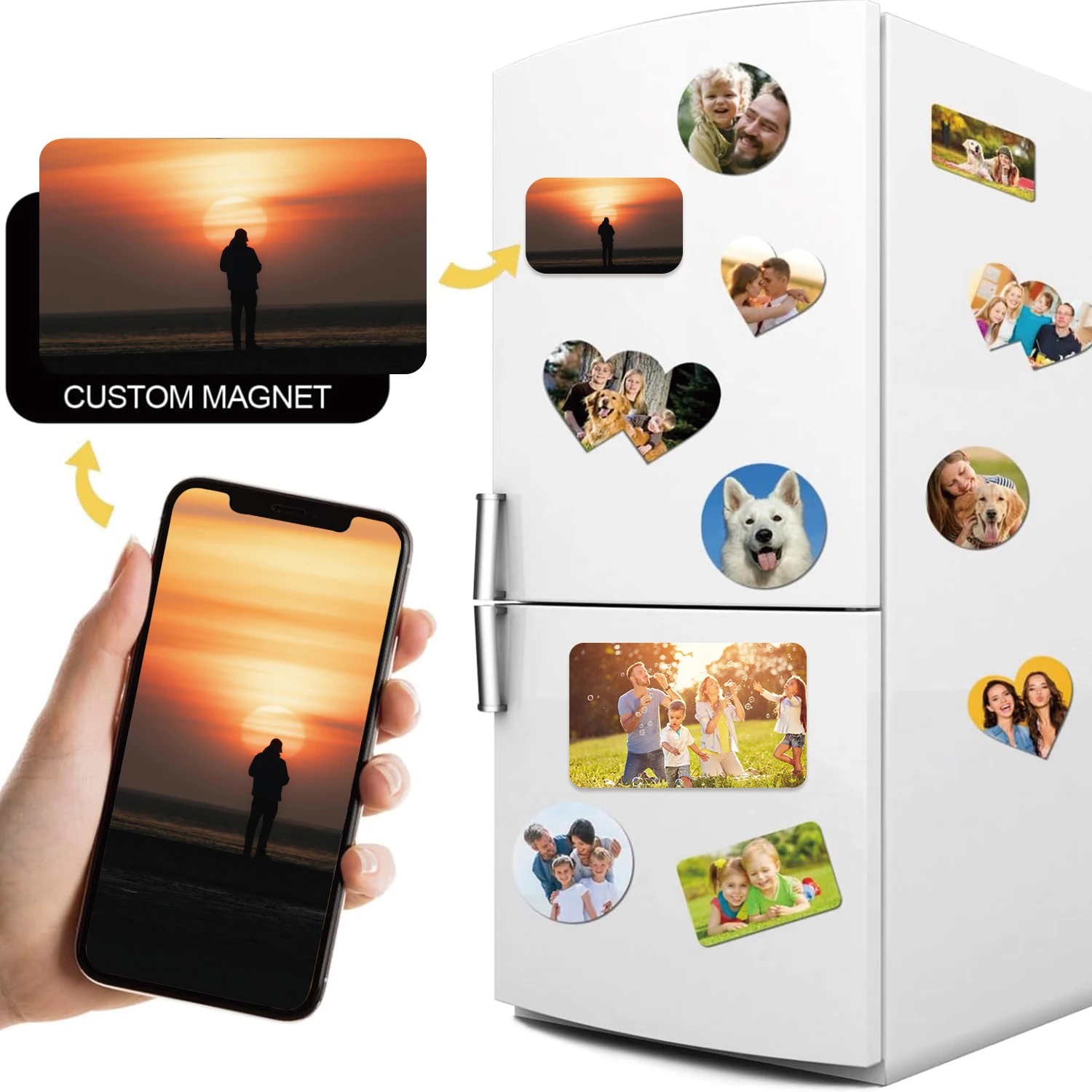 3/5pc rectangle  Personalized PhotoTravel Souvenir Magnet Magnetic Fridge Sticker Magnet Fridge Magnet Fridge Souvenir Magnet