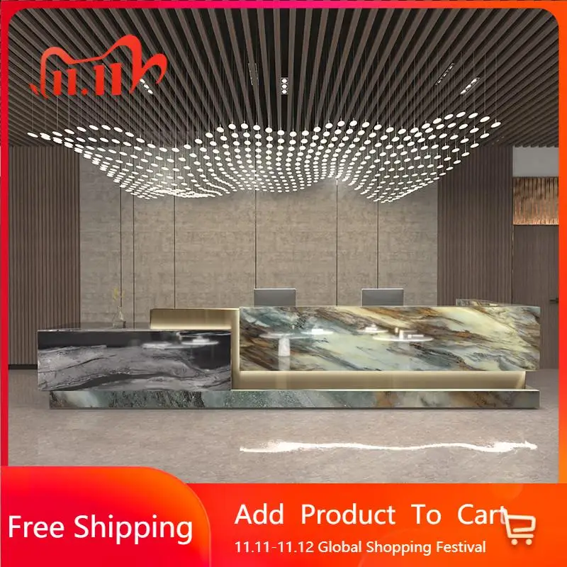 

Creative Modern Bar Counter Beauty Salon Regale Cashier Counter Counter Luxury Office Service Empfangtheke Backyard Furniture