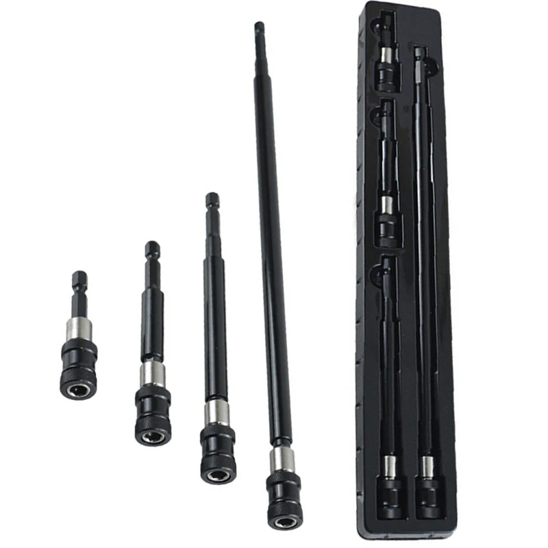 Drill Bit Extension Rod Featuring Magnetic Hex Quick Release and Robust Metal Construction for Long Term Operational Reliability