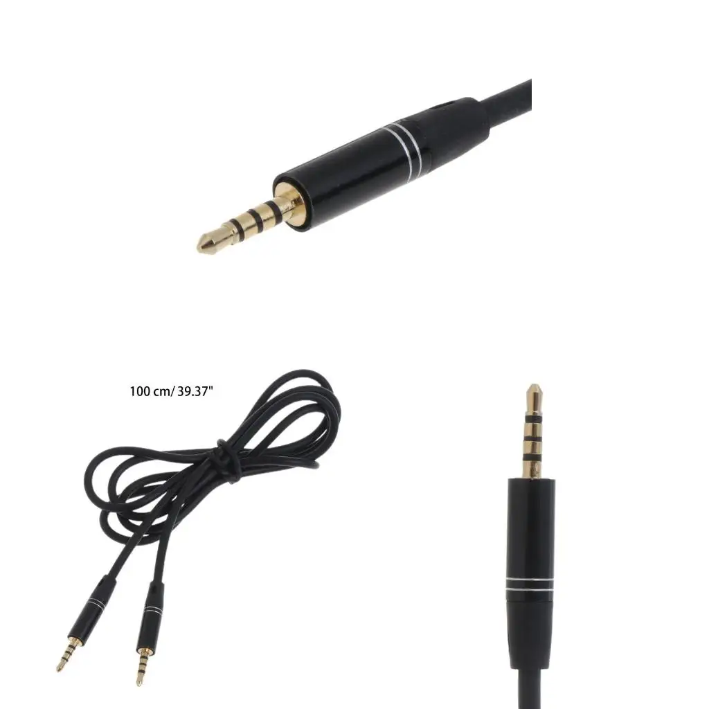2.5mm Cable Male to Male 2.5mm to 2.5mm Stereo Headset Headphone TRRS Connector Wire Cord Plug Cable