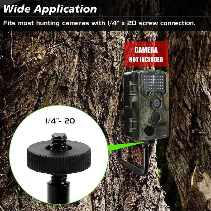 Trail Camera Mount Game Camera Stand Portable T Post Camera Mount For Outdoor Trees Solar Panels Deer Feeding Timer