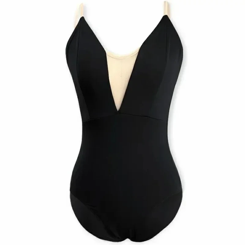 Ballet Leotards For Women Yoga Dance Professional Traning Sexy BodySuit Artistic Gymnastics Leotard Adult Deep V Collar Costume