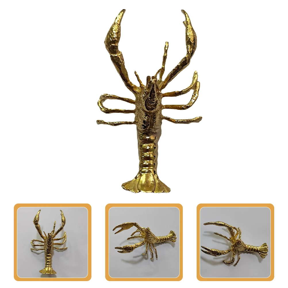 

Lobster Shaped Cabinet Handle Brass Gold Drawer Knob Heavy Duty Durable Rust Resistant Easy Install Versatile Home Use Bathroom
