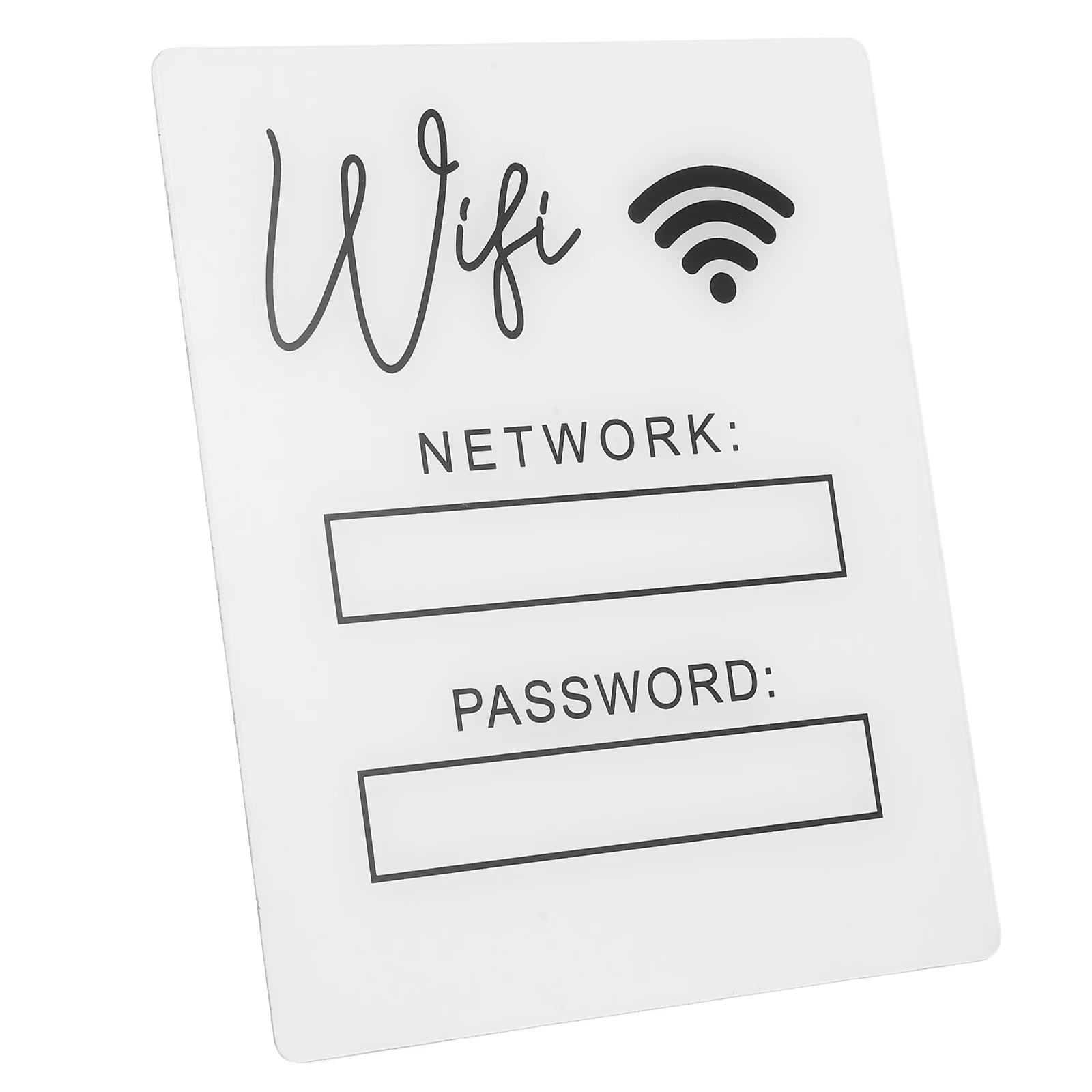 

Acrylic Password Board for Home Hotel Office Guest Room Easy Clean Writable Network Account Display Small for Office