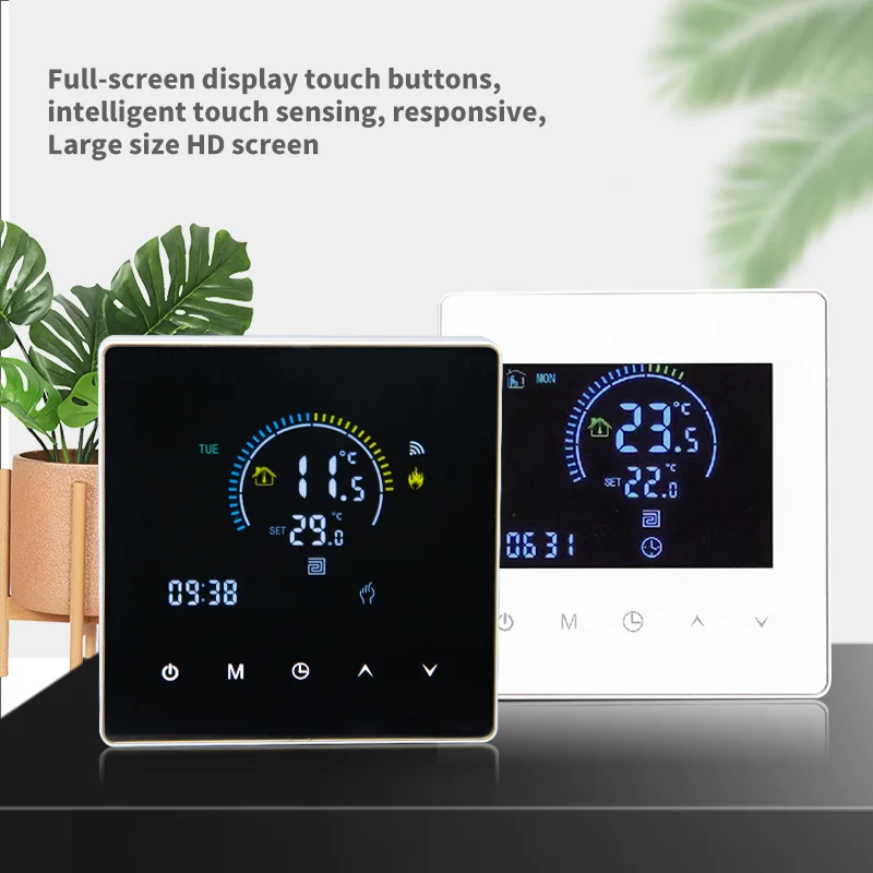 منظم حرارة ذكي واي فاي ترموستات لتدفئة الأرضية شاشة LCD موفرة للطاقة تسخين المياه أرضية دافئة تويا مساعد المنزل الذكي