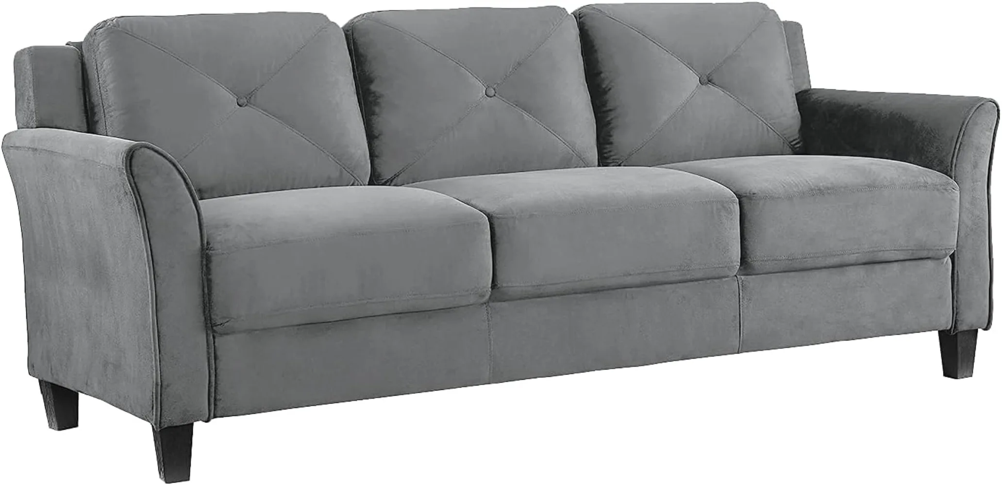 Grayson Micro-Fabric Sofa, Triple Seat, Suitable for Family Living Room,Dark Grey