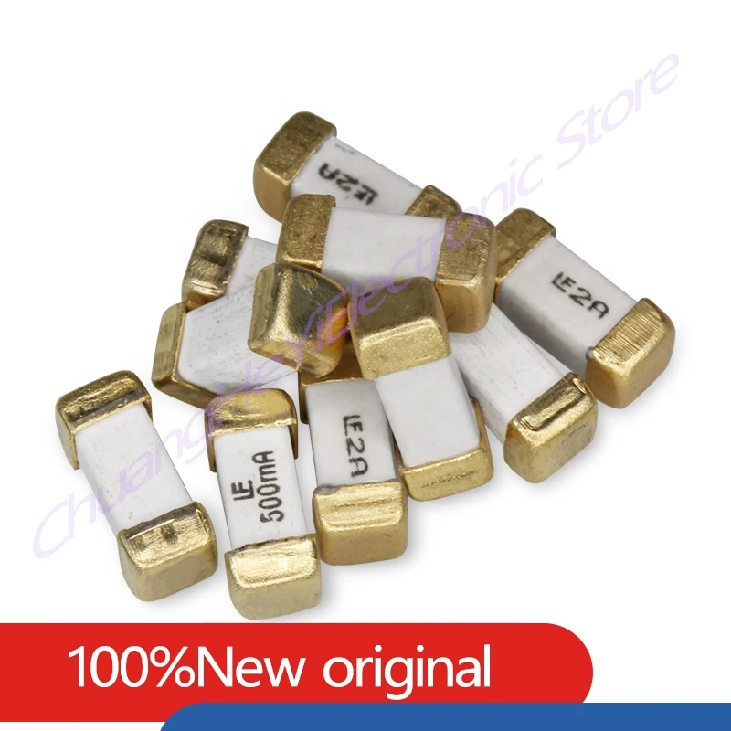 10Pcs Gold Foot 1808 125V 0451 SMD Fast Blow Fuse 0.5/0.75/1/1.5/2/2.5/3/3.15/3.5/4/5/6.3/7/8/10/12/15/20 A Ultra-Rapid Holder