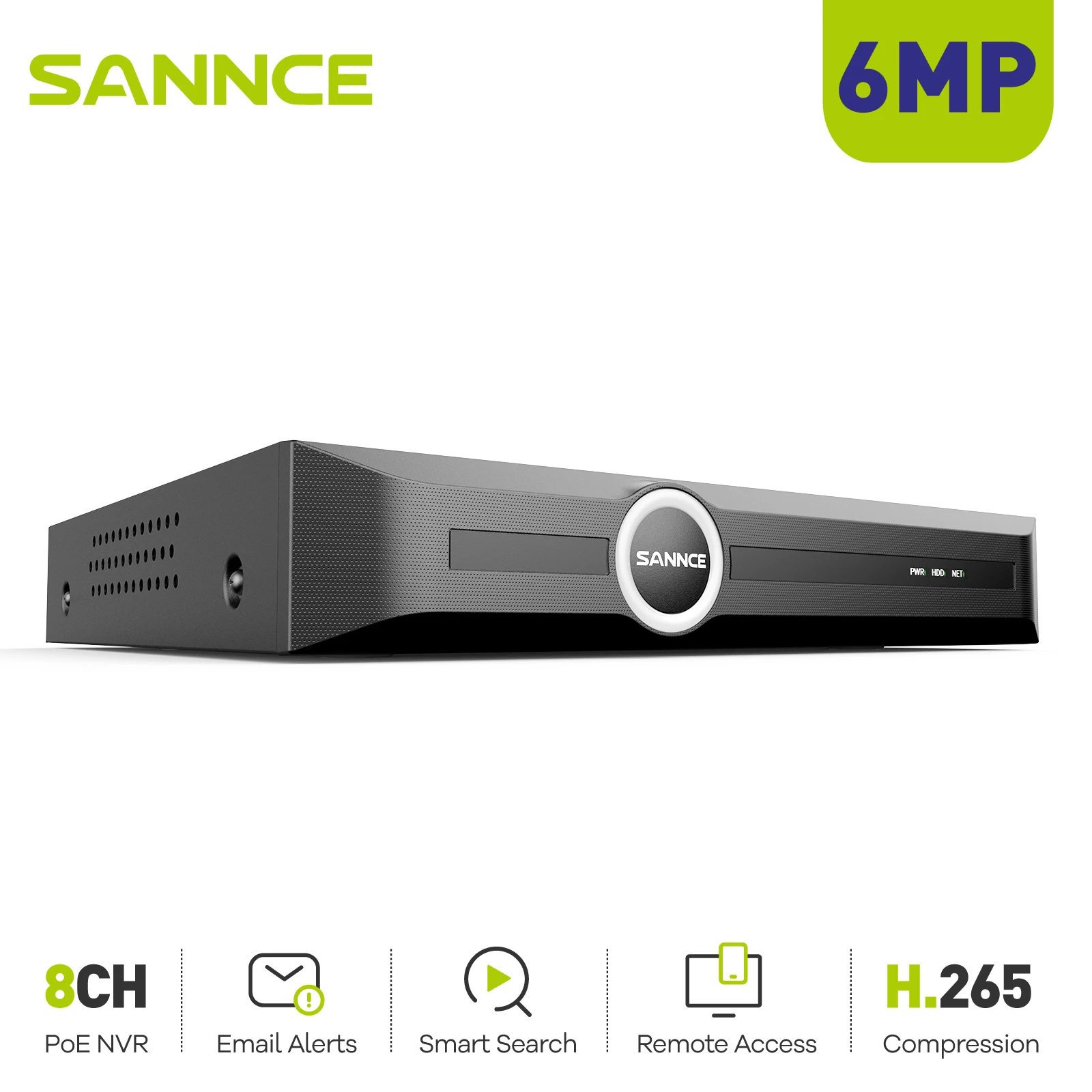 SANNCE 6MP NVR PoE Home Security System