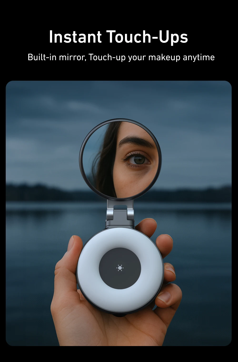 TELESIN Smartphone Magnetisches Fülllicht Mini-Selfie-Licht 3 Modi Einstellbare Helligkeit für iPhone XIAOMI HUAWEI SAMSUNG Telefon – Detail 5