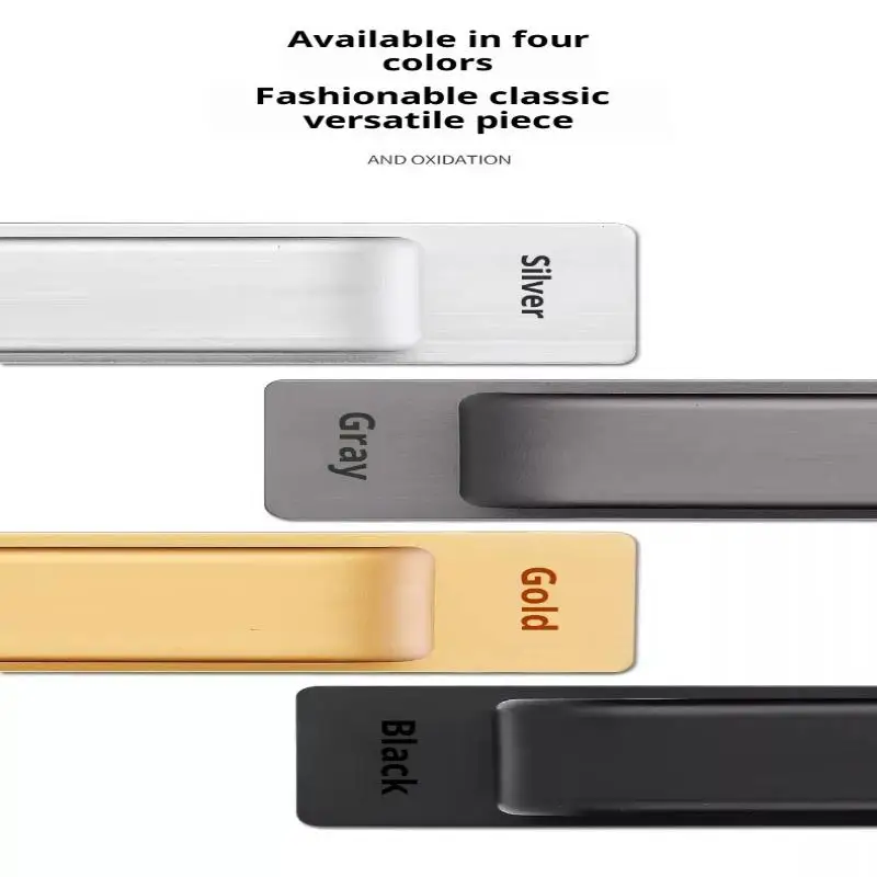 

Ручка из алюминиевого сплава без сверления, стеклянная раздвижная дверь, оконный ящик, шкаф, двухтактная наклейка для ванной комнаты, дверные ручки