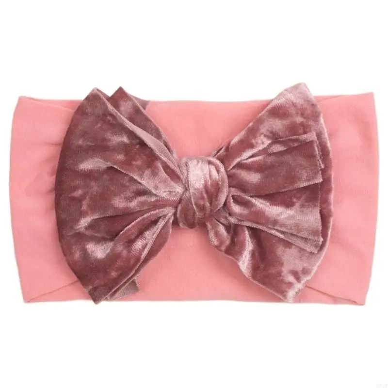 

581F детские повязки на голову с бантом, мягкие эластичные головные уборы с узлом для маленьких девочек, аксессуары для волос на