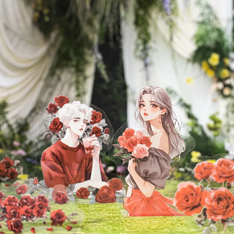 

15 шт./1 лот кавайные канцелярские наклейки замачиваются в море цветы мусорный журнал декоративные наклейки для скрапбукинга