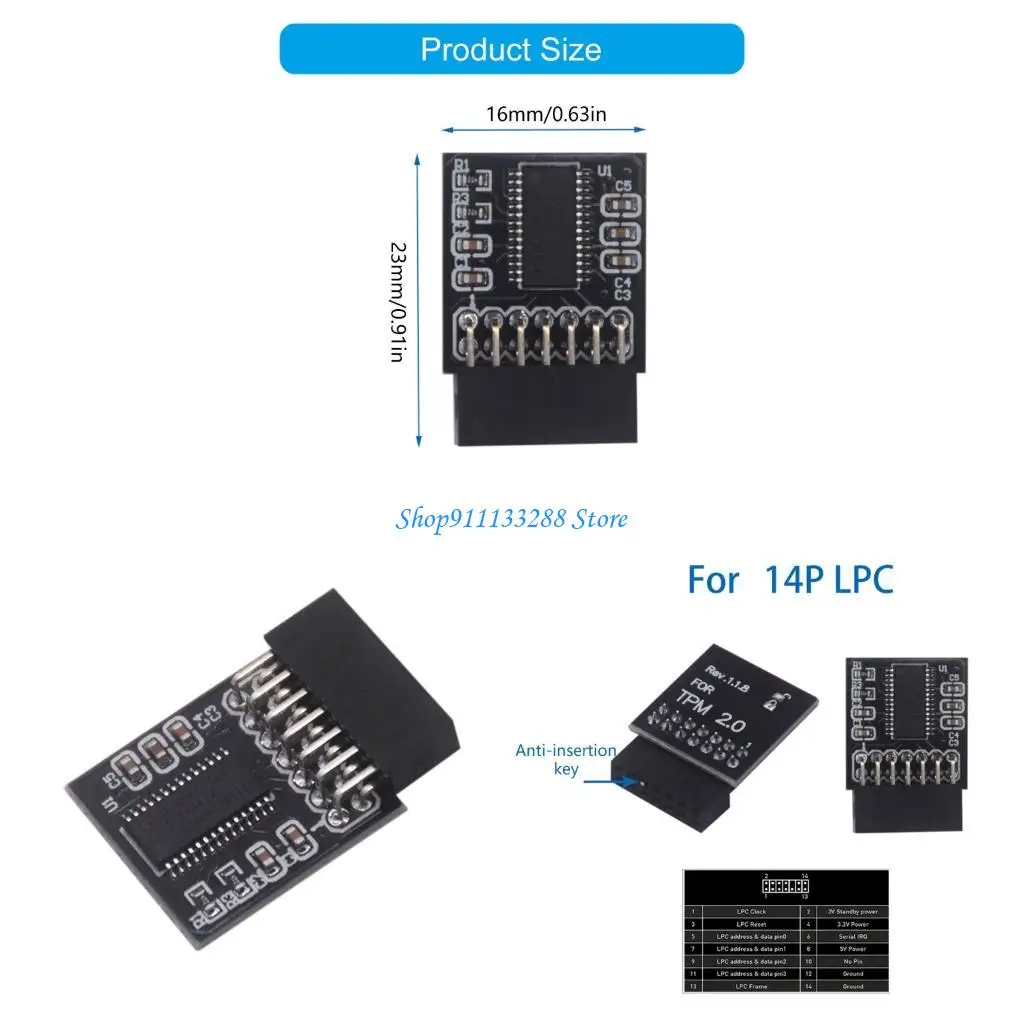 G88D 14 PIN LPC Trusted Platform Modul für Safe Computing