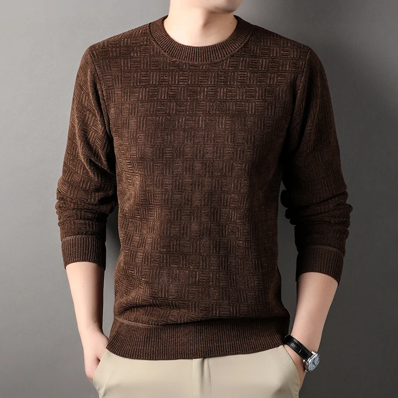 

Men Winter Knitwear Sweaters Fleece Warm Pullovers Sweaters High Quality Male Daily Casual Multicolor Sweaters 4XL Mens Clothing