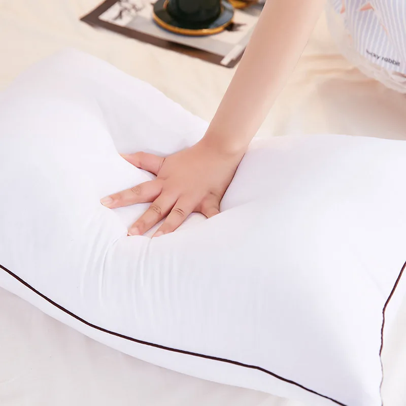 Feather Silk Filled Neck Support Cushion For Homestay Hotel Single Student Household Use Anti-deform Sleeping Inner Core