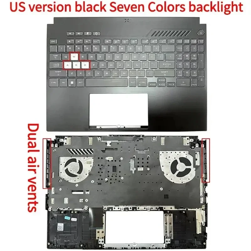 US English NEW Laptop Keyboard with frame For ASUS 3/4 FX507 FX517 FA507