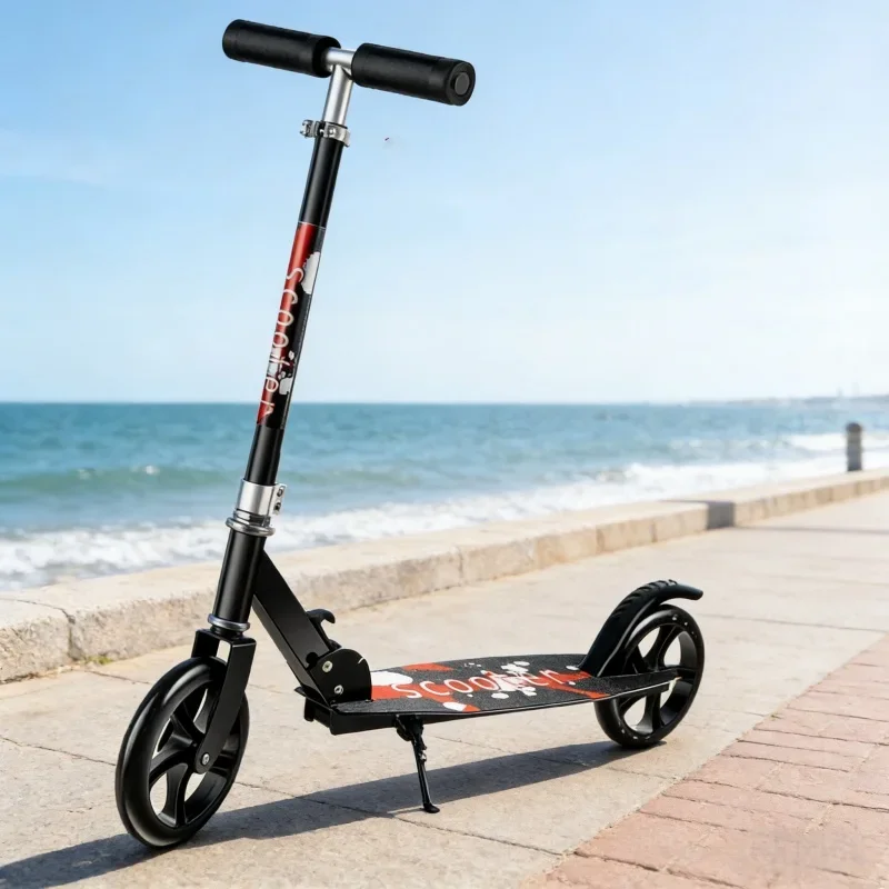 

Цельнометаллический складной самокат для взрослых с большими колесами 200 мм, для детей, подростков, для кампуса, городской, для поездок на работу, портативный, для путешествий