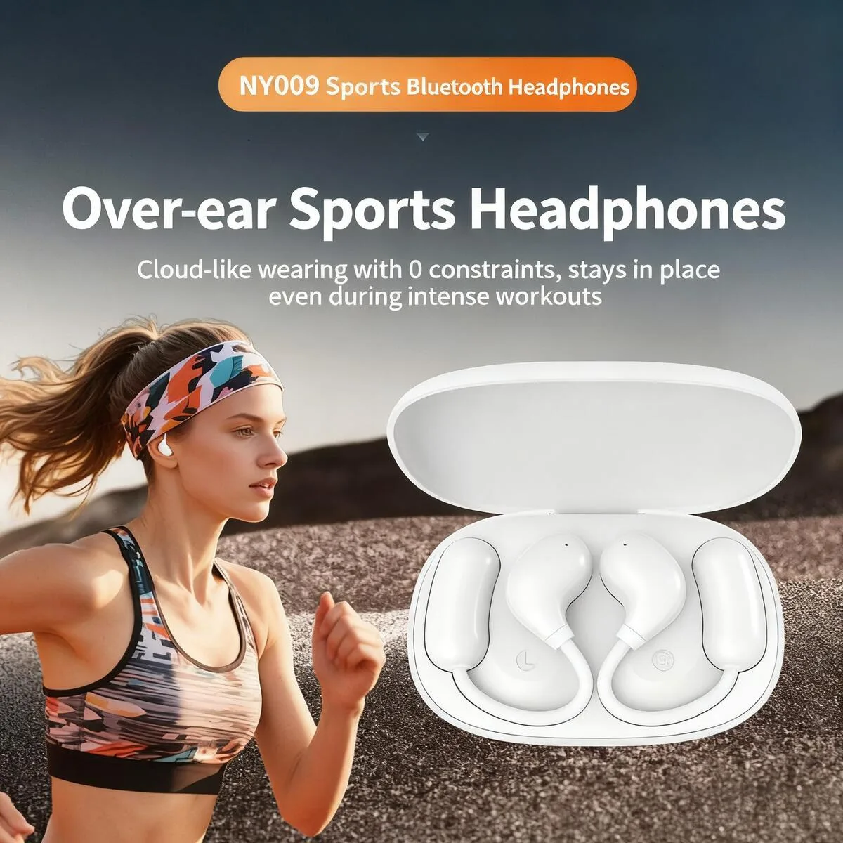 

NY009 OWS Wireless Bluetooth Air Conduction Ear-hook Sport Earphones IPX5 Waterproof Low Latency Music Earset For Outdoor Travel