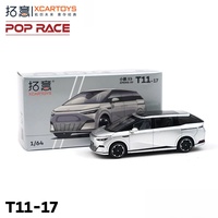 XCARTOYS 1:64 XPENG X9- Star-moon Silver alloy press shaft miniature simulation car model, adult decoration, birthday gifts