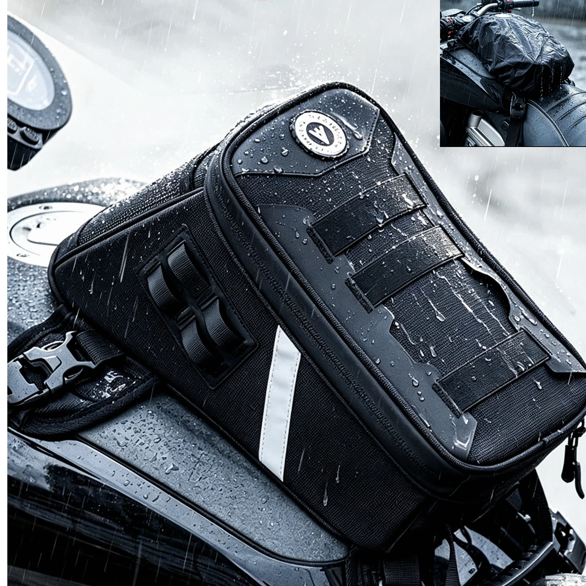 Motorcycle Magnetic Tank Bag Waterproof Racing Motorbike Tank Front Bag Hard Shell Portable Fuel Tank Tool Bag Universal - view 6