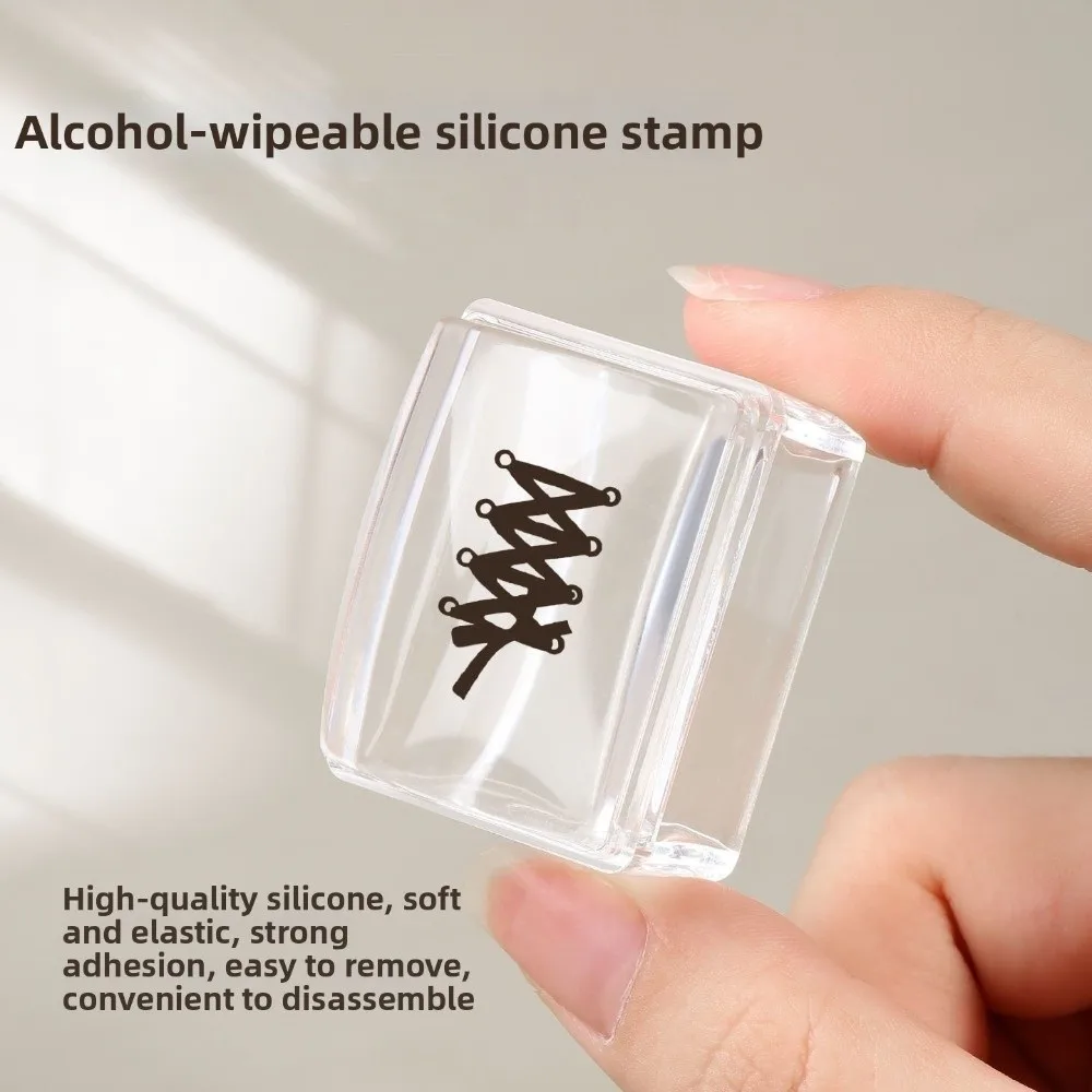 New Transparent Nail Art Stamping Plates Square Reusable Silicone Nail Stamper DIY French Nail Stencil Template Manicure Tools