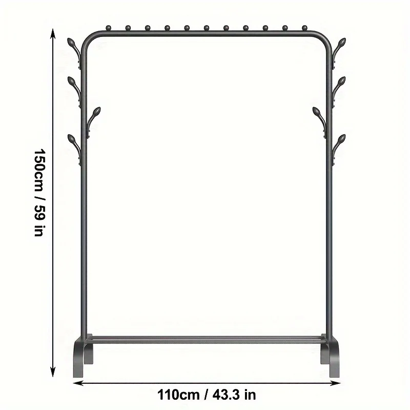 [Organisateur de rangement en métal] Porte-vêtements, porte-manteau, support à chapeaux, support à chaussures en métal