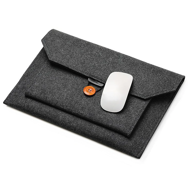 Soft Business Bag Case for Apple Macbook Air Pro Retina 13 Laptop for Macbook Tablet Bag Dark Gray