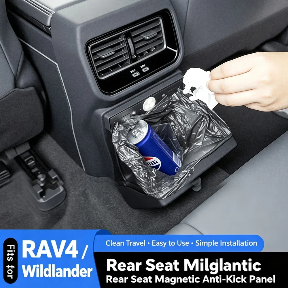 ABS Rear Air Vent Dustbin For Toyota RAV4 Wildlander 2026-2028 Leak-proof Back Seat AC Outlet Organizer Auto Interior Parts