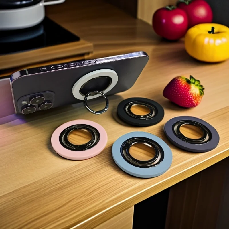 Dudukan Magnetik Kuat Lipat Ponsel untuk Cincin Jari Magsafe 360 °   Dudukan Magnet Braket Rotasi untuk iPhone 16 15 Samsung