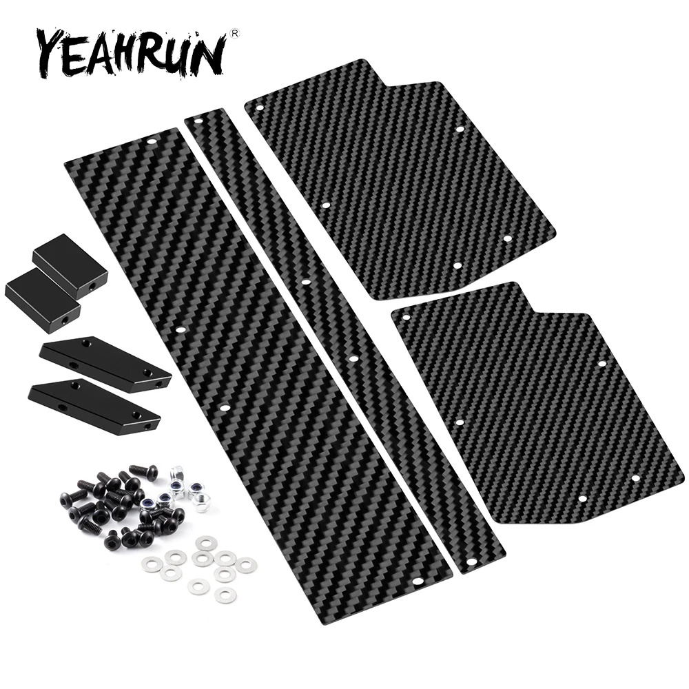

YEAHRUN Carbon Fiber + Aluminum Alloy Rear Wing Side Spoiler Plate for ARRMA VENDETTA 3S 1/8 RC Car Upgrade Parts Accessories