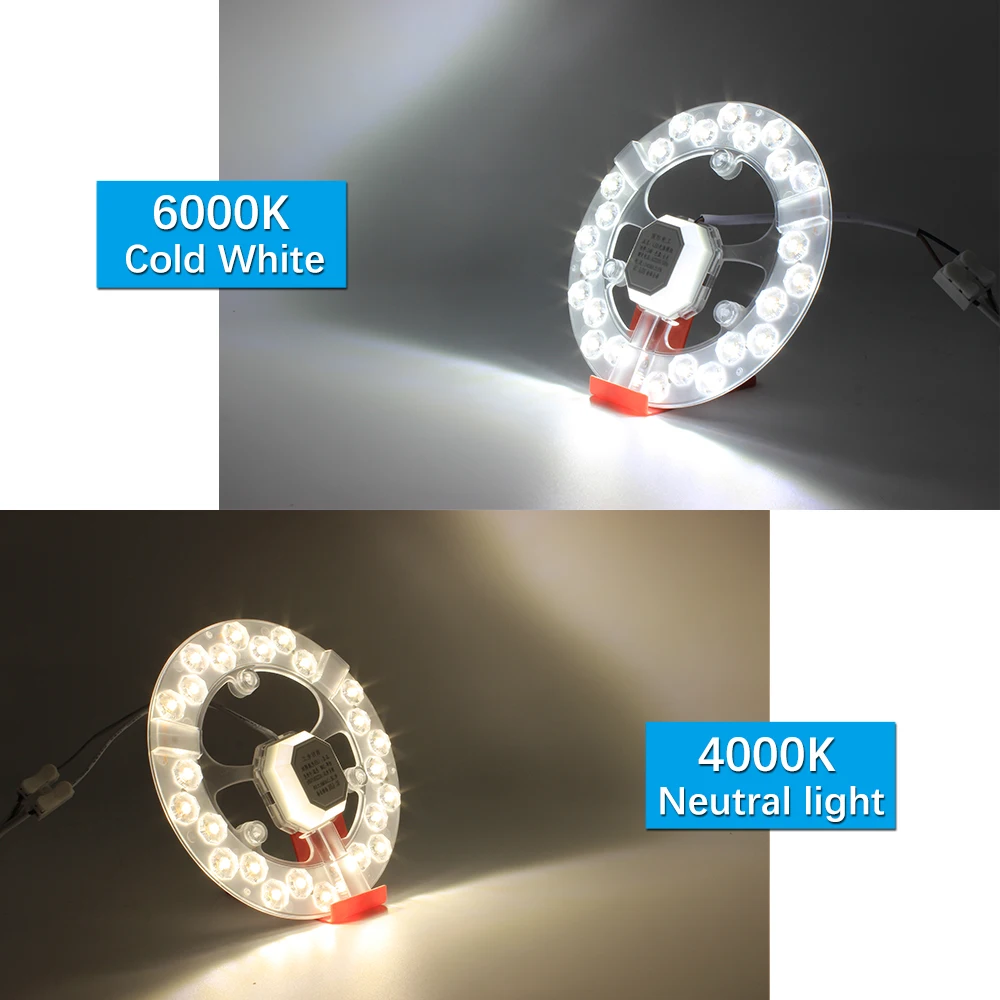 48 واط لوحة ضوء السقف LED المستديرة 220 فولت وحدة استبدال عكس الضوء لمصابيح السقف وأضواء المروحة الإضاءة الموفرة للطاقة