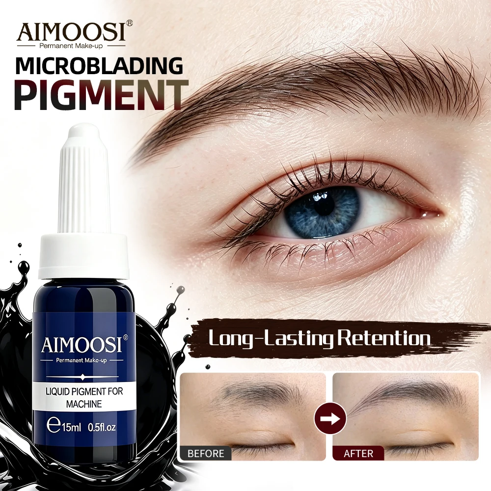 AIMOOSI 15ml PMU Microblading Pigment Tattoo Ink  for  Long Lasting Eyebrow Eyeliner Tattoo Machine Permanent Makeup Supplies